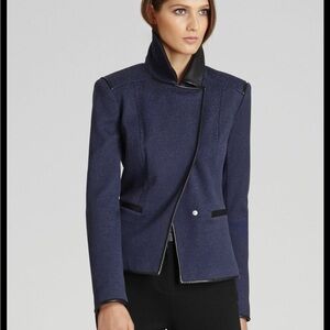 Reiss Dark Blue Blazer with Black Trim